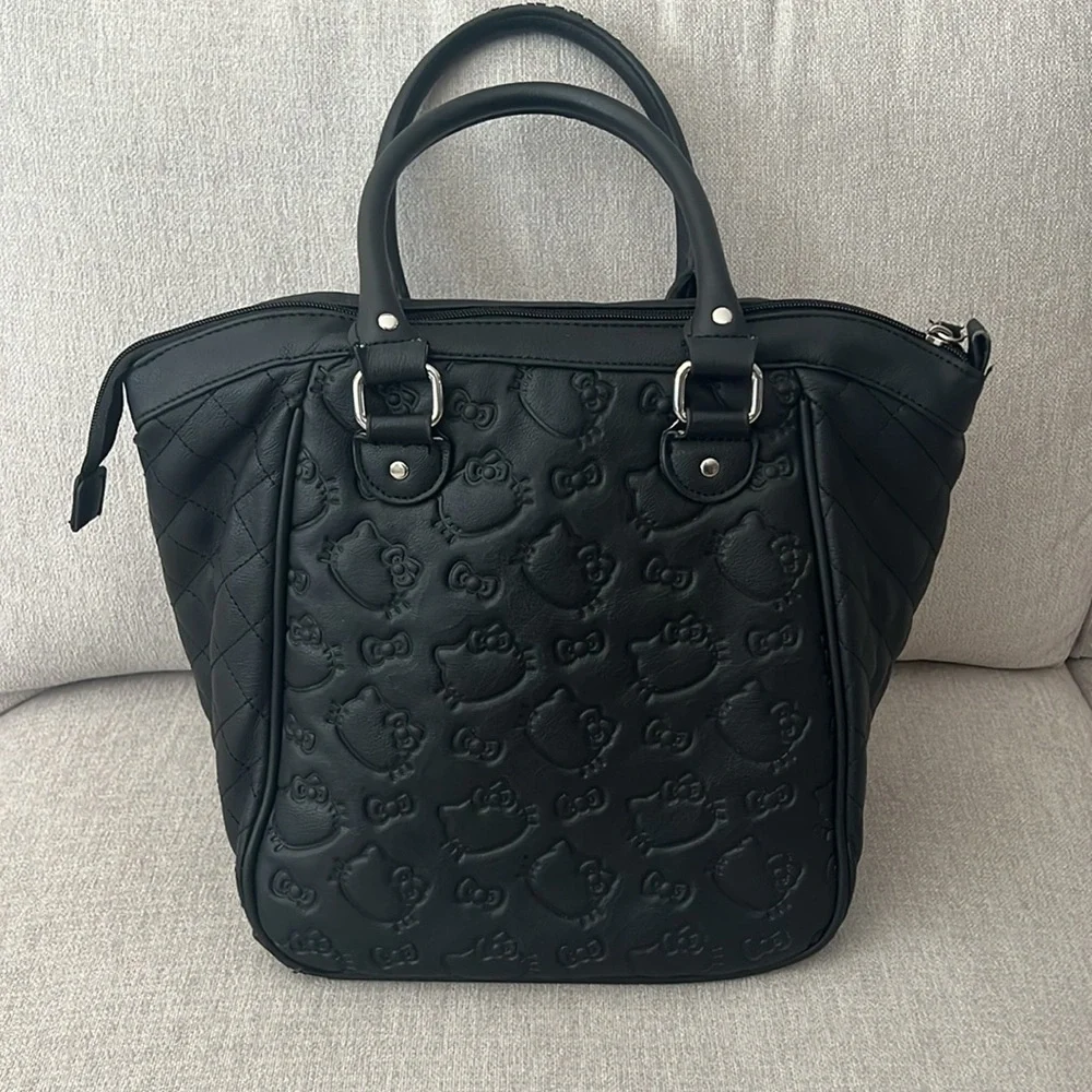 Loungefly x Hello Kitty Black Quilted Tote Bag - Picture 3 of 6